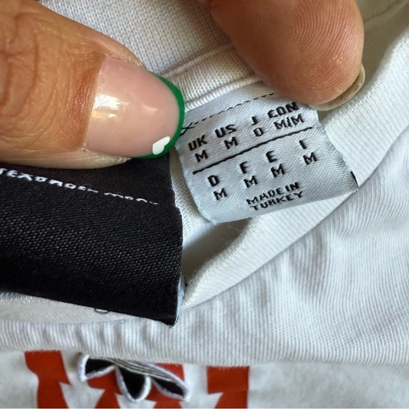 ADIDAS X ALEXANDER WANG WANG AW GRAPHIC TEE CORE WHITE/BORANGE size MEDIUM - Picture 4 of 5